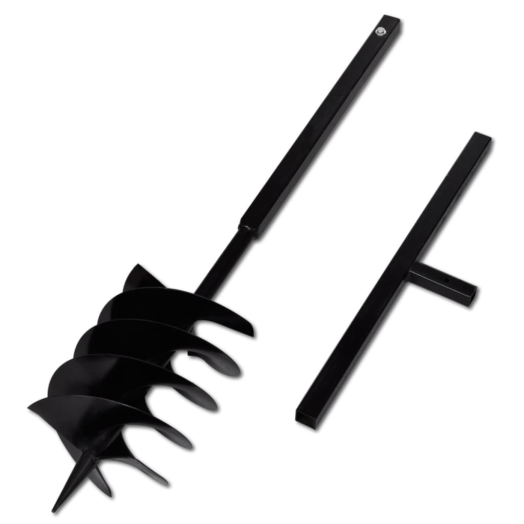 Bohrer mit Griff 80 mm Doppelspirale Schwarz