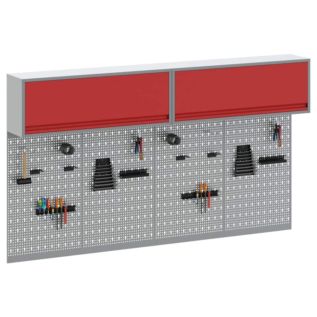 Werkzeugschrank-Set 3 pcs Schwarz Pulverbeschichteter Stahl