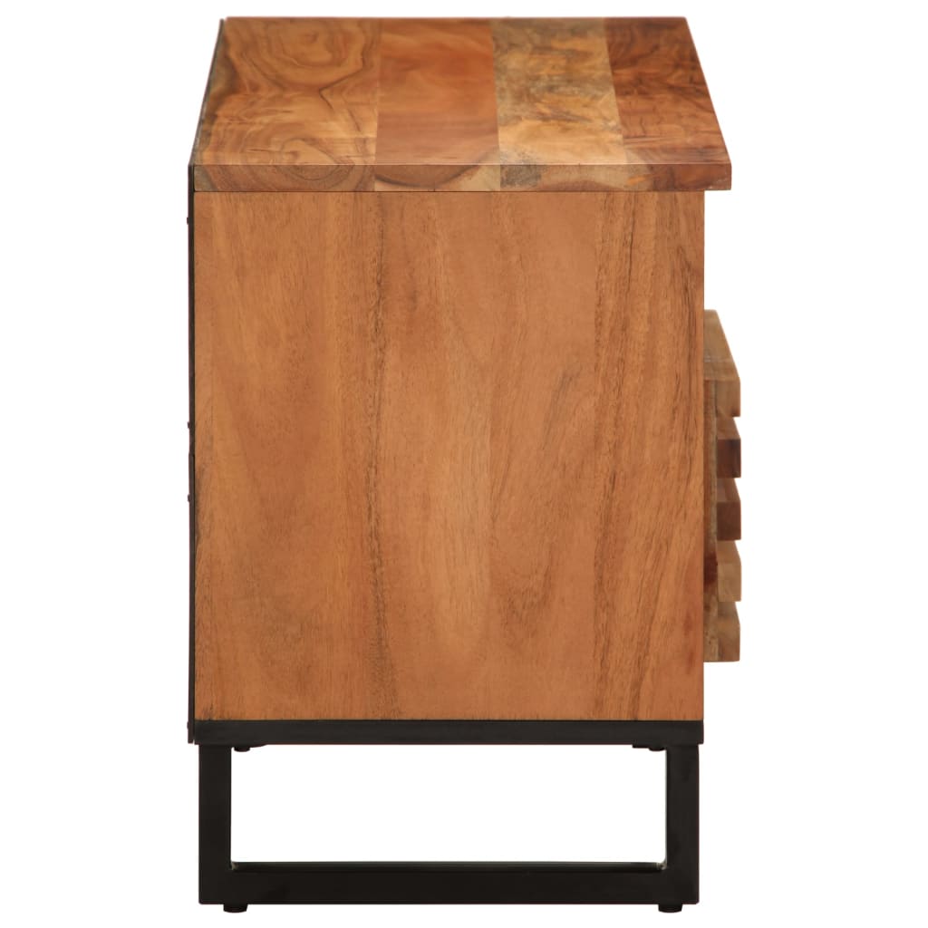 TV-Schrank 100x34x46 cm Raues Massives Mangoholz