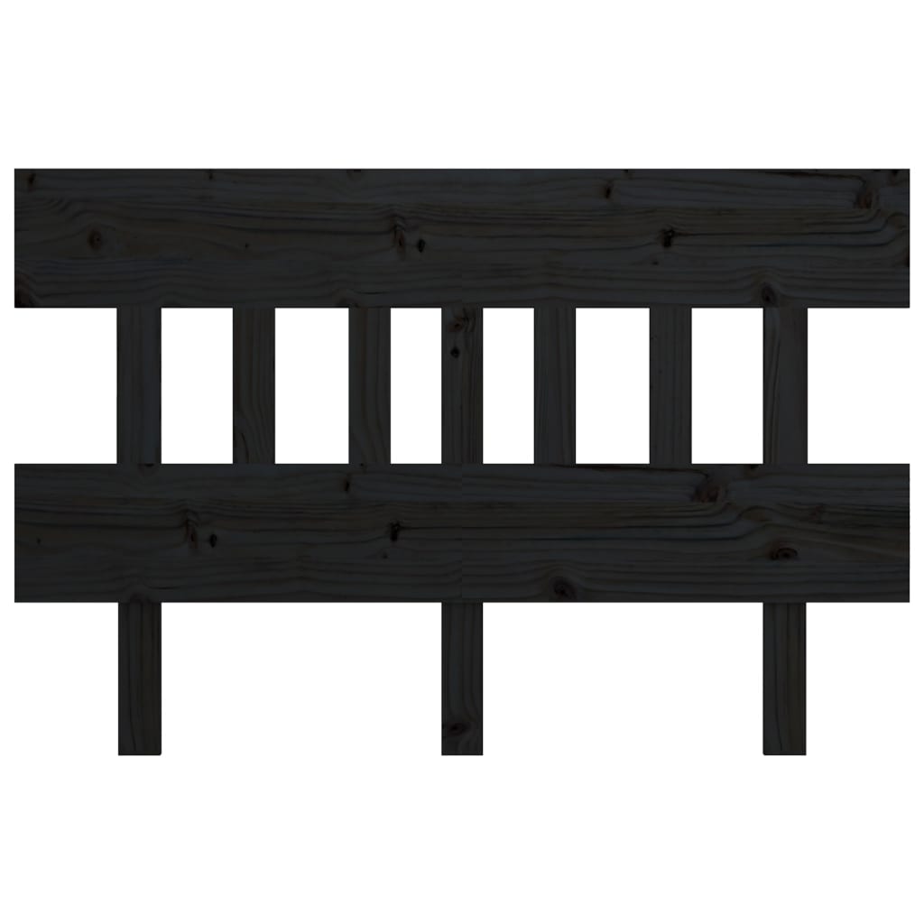 Bett-Kopfteil Schwarz 78,5x3x81 cm Massivholz Kiefer
