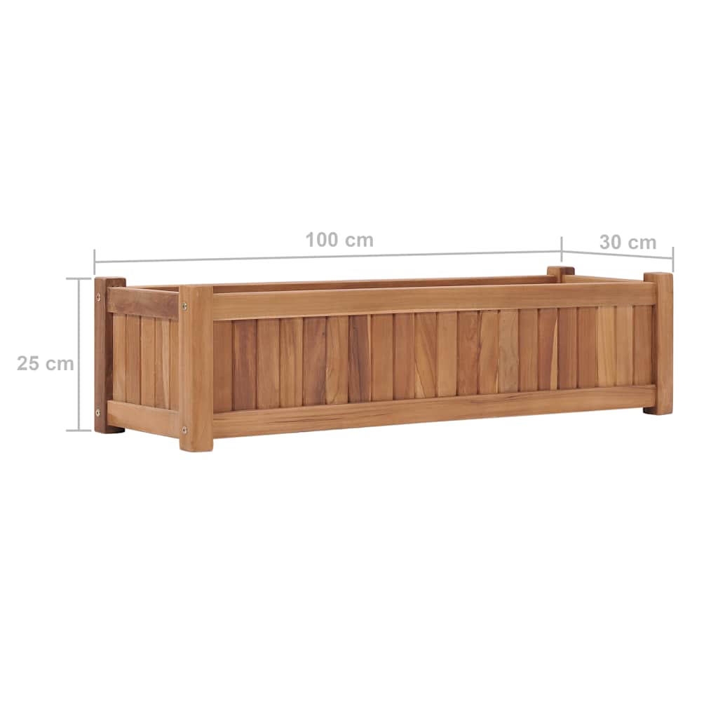 Hochbeet 150x30x25 cm Massivholz Teak
