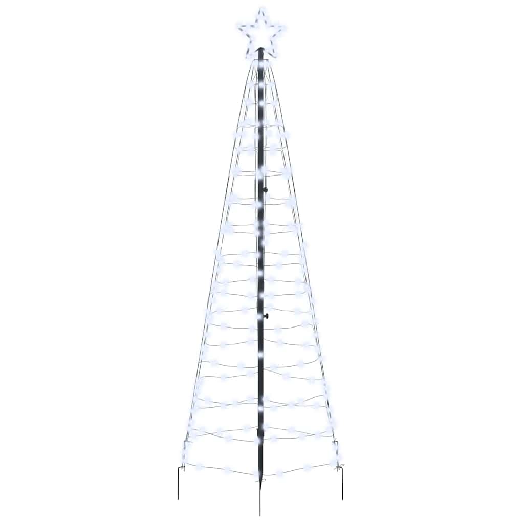 LED-Weihnachtsbaum mit Erdspießen 220 LEDs Warmweiß 180 cm