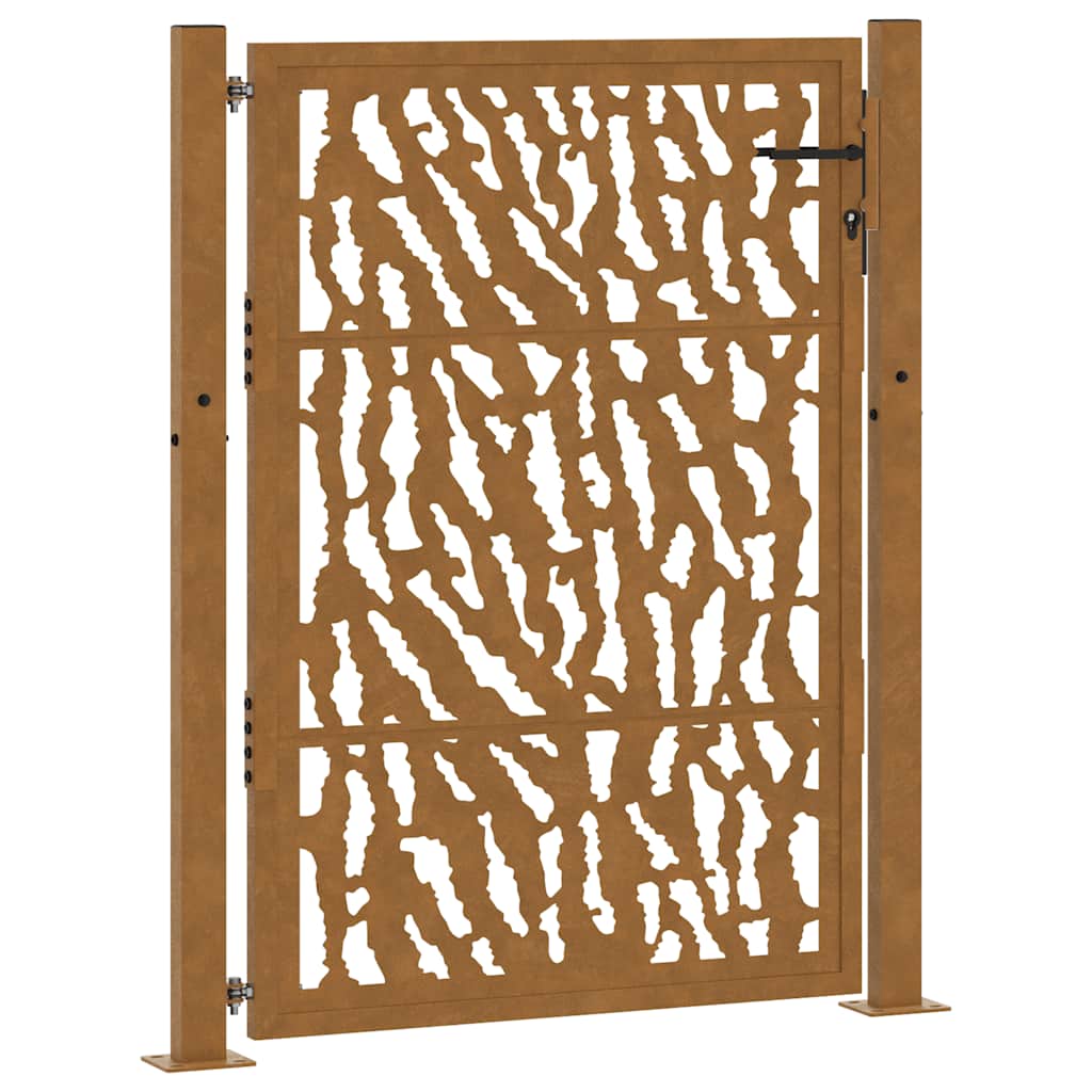 Gartentor Schwarz 100x100 cm Stahl Lichtdesign