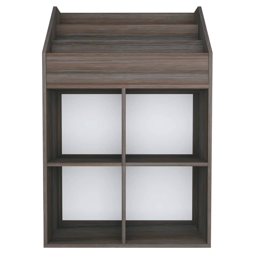Kinder-Bücherregal Braun Eichen-Optik 71x30x114cm Holzwerkstoff