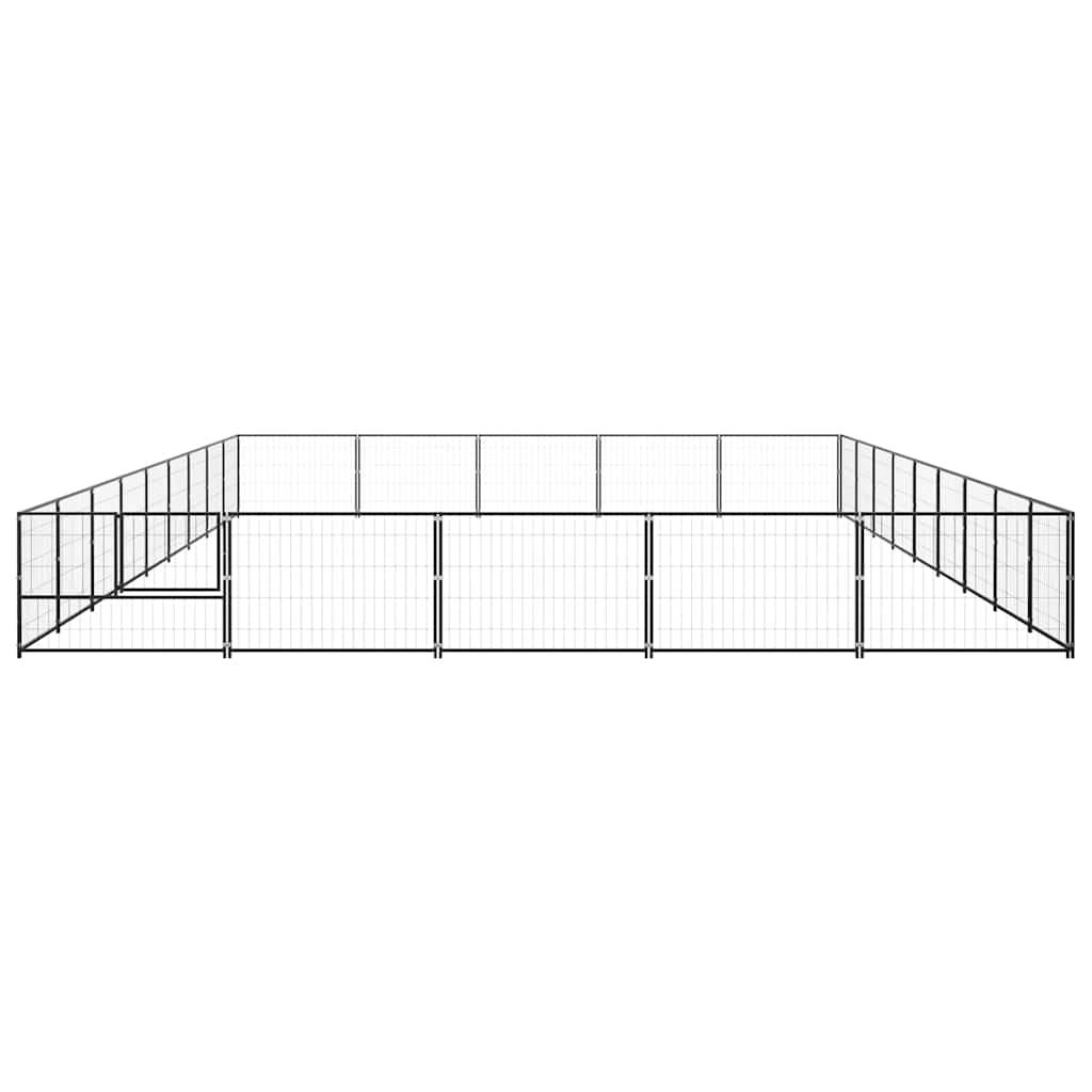 Hundezwinger Schwarz 4 m² Stahl