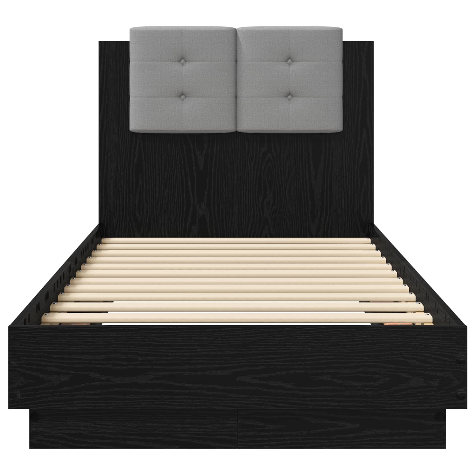 Bettgestell mit Kopfteil Grau Sonoma 180x200 cm Holzwerkstoff