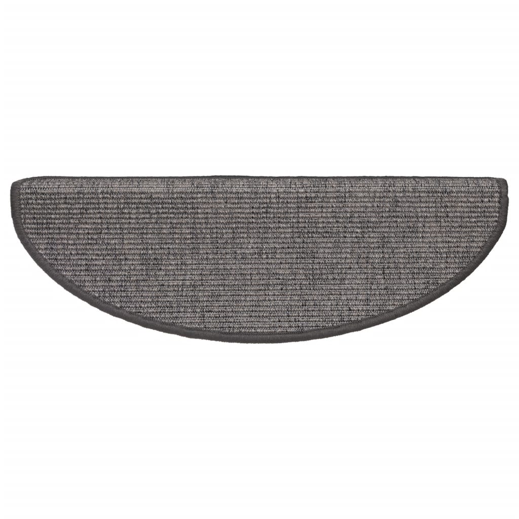 Stufenmatten 15 Stk. 56x17x3 cm Beige und Grau Halbrund