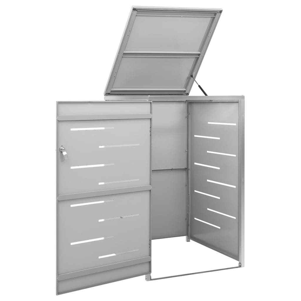 Mülltonnenbox für 3 Tonnen 207x77,5x112,5 cm Edelstahl