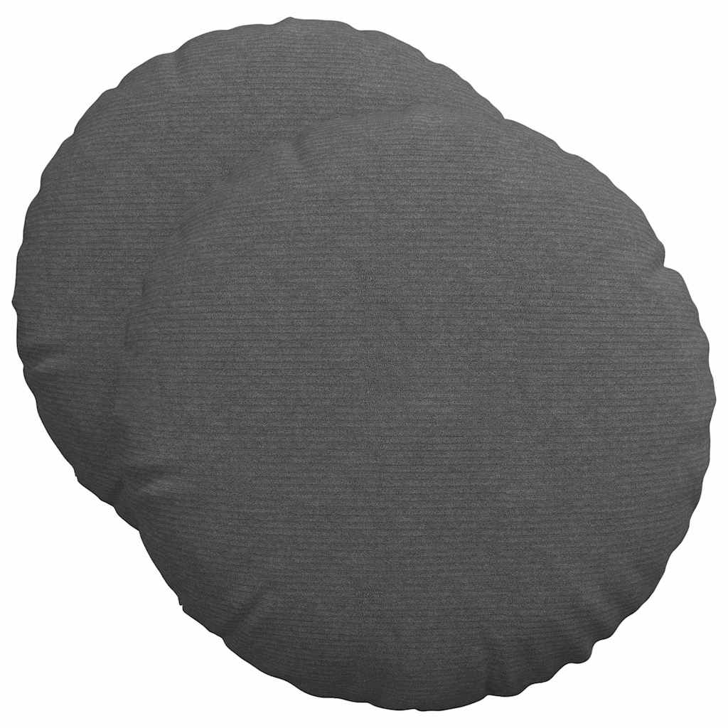 Sitzkissen 2 pcs Hellgrau Ø30 x 13 cm Cordstoff