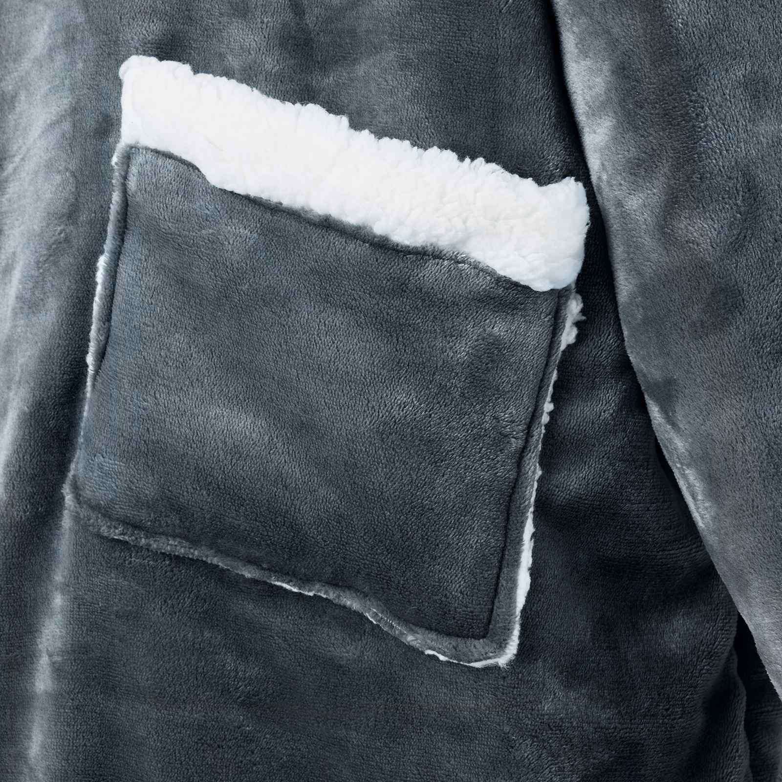 Decken-Hoodie Beige M Fleece und Flanell