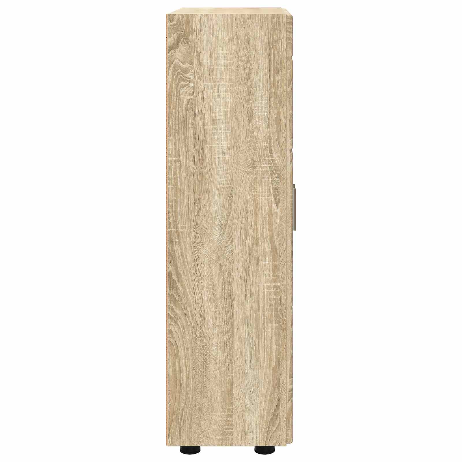 Highboard mit Regal FLORIN Weiß 60 x 35 x 182 cm Holzwerkstoff