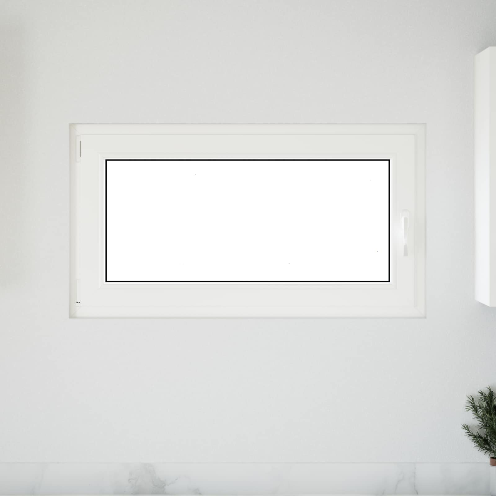 Kellerfenster RISOR 50 x 50 cm PVC und Glas Weiß