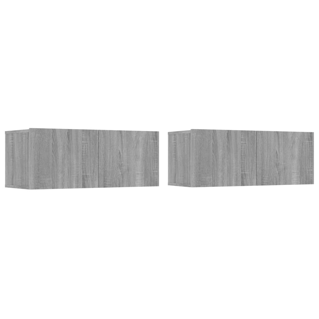 4-tlg. TV-Schrank-Set Weiß Holzwerkstoff