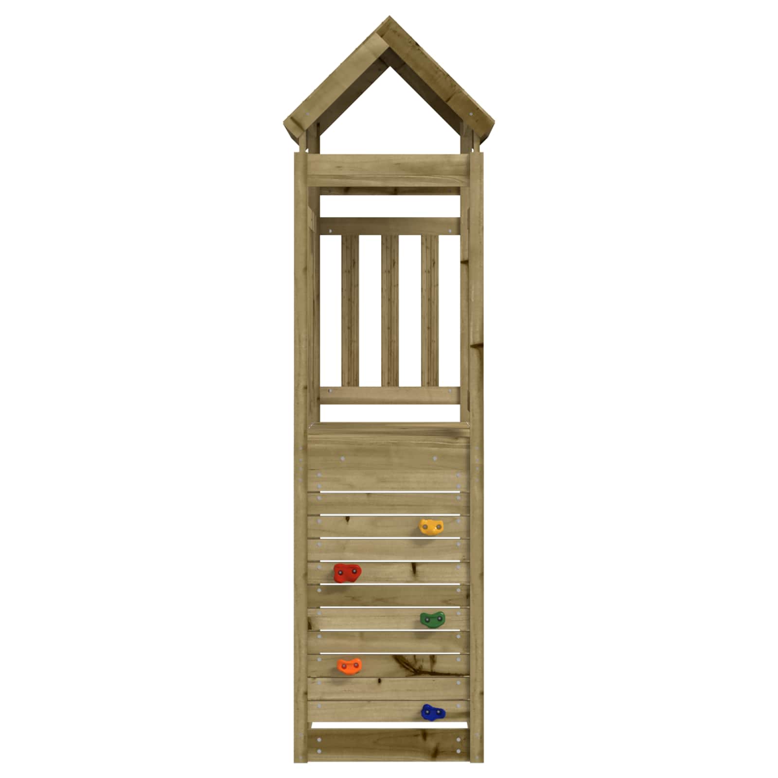 Spielturm Braun 53 x 110,5 x 214 cm Massives Kiefernholz