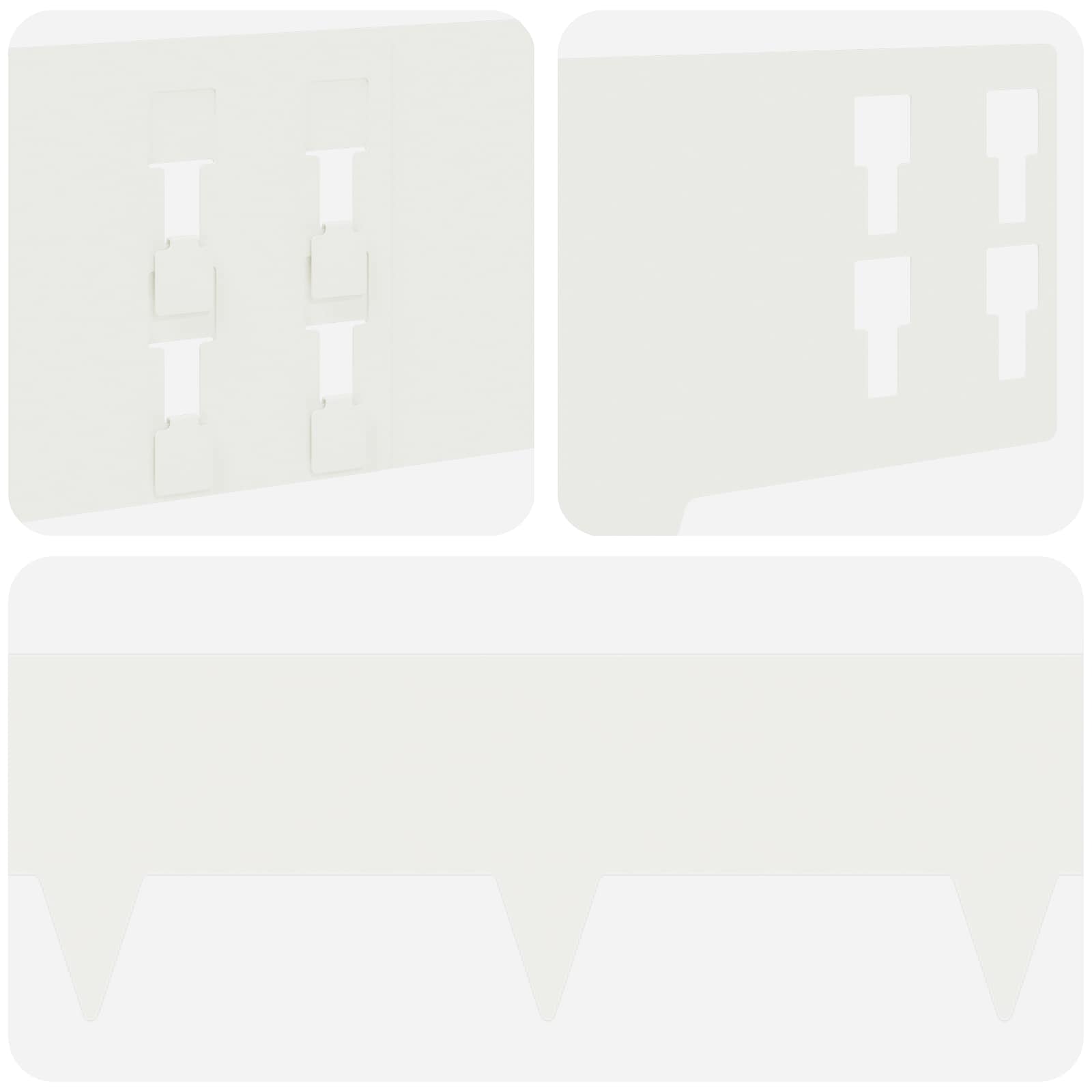 Raseneinfassung 10 pcs 100 x 12 cm Stahl Schwarz