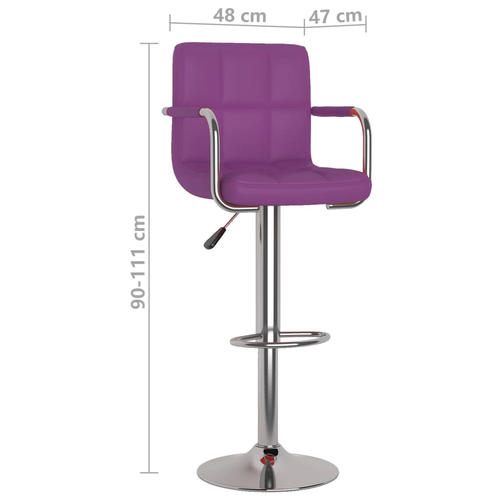Barhocker 2 Stk. Rot Kunstleder