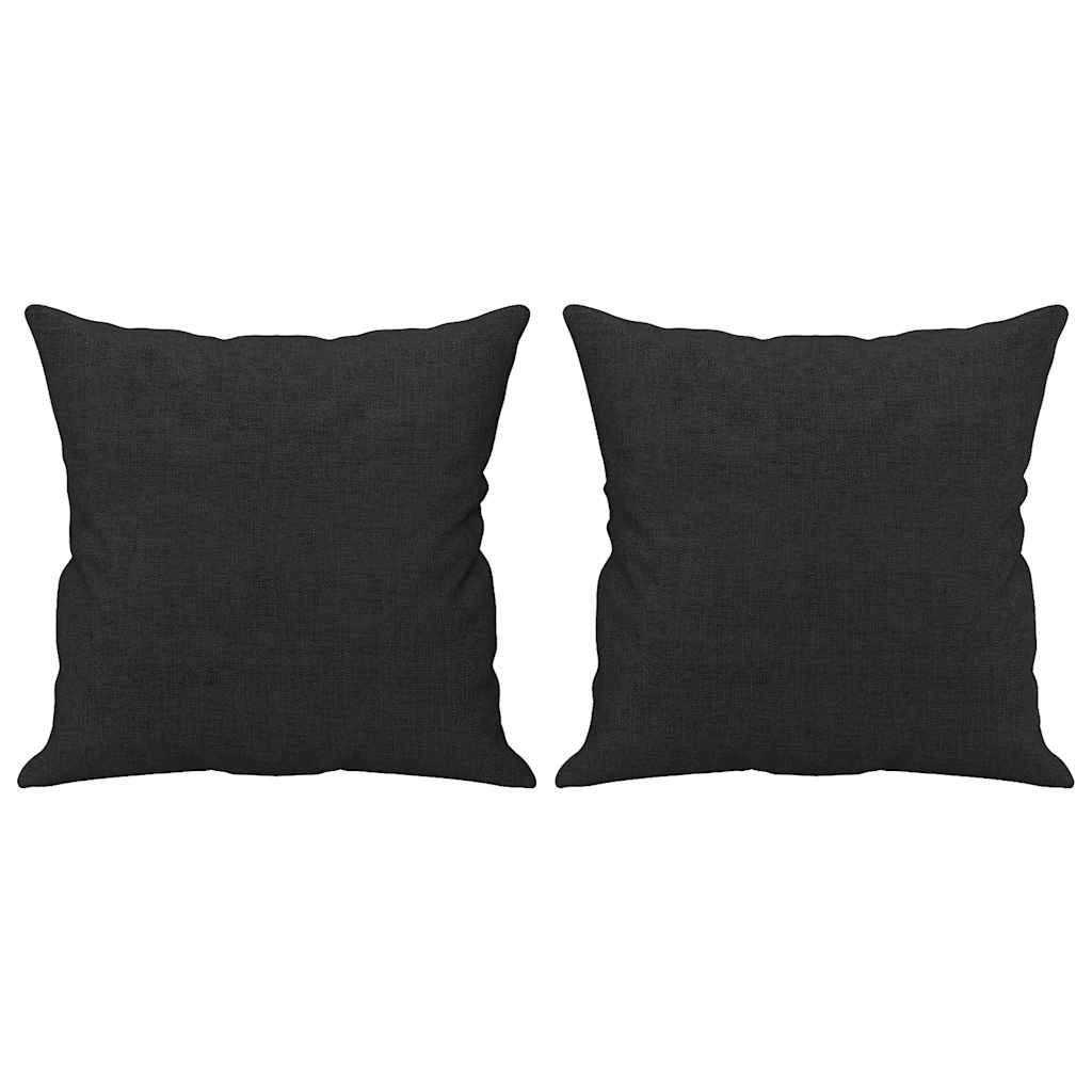 2-Sitzer-Sofa mit Zierkissen Braun 120 cm Stoff