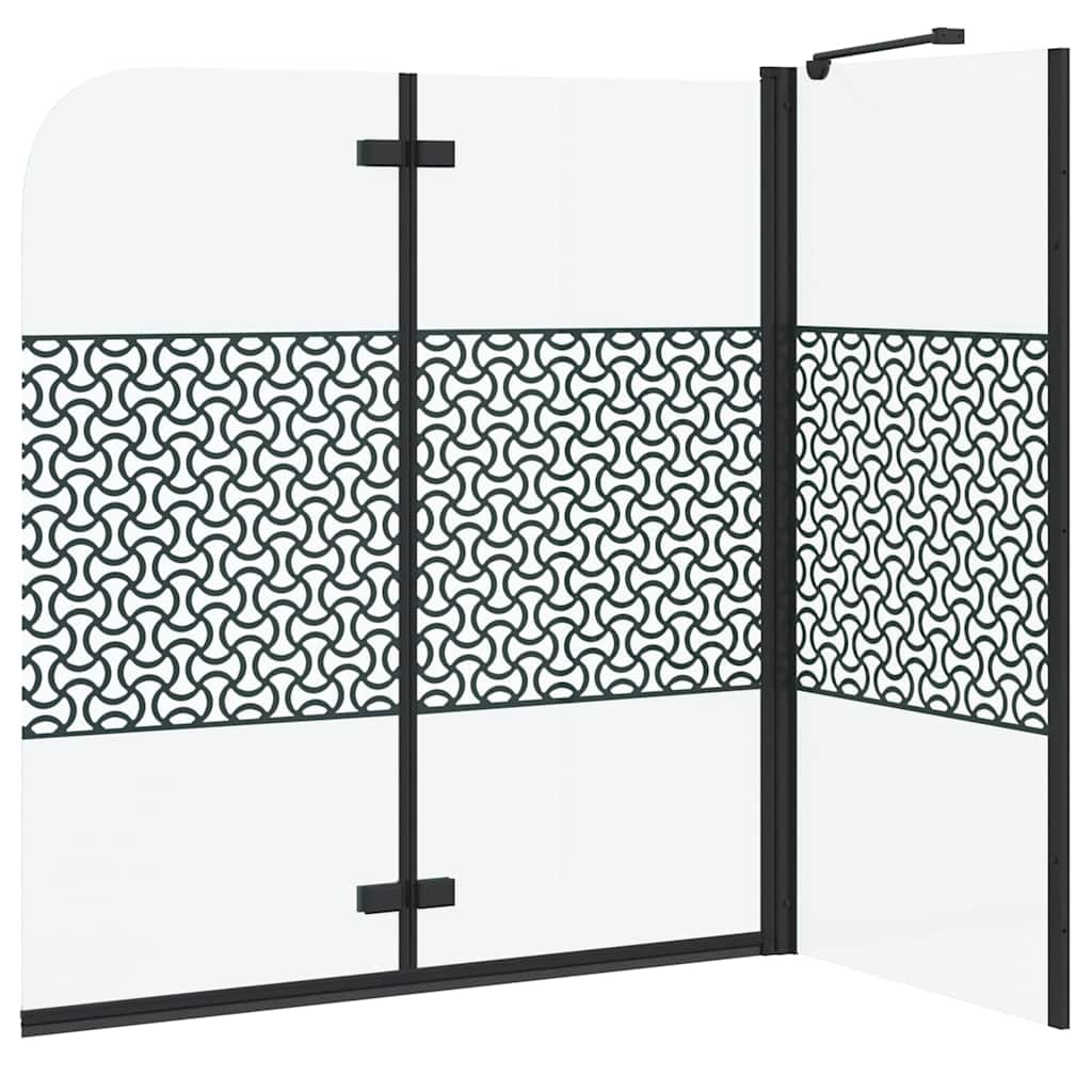 Duschabtrennung 120x68x130 cm Hartglas Gestreift