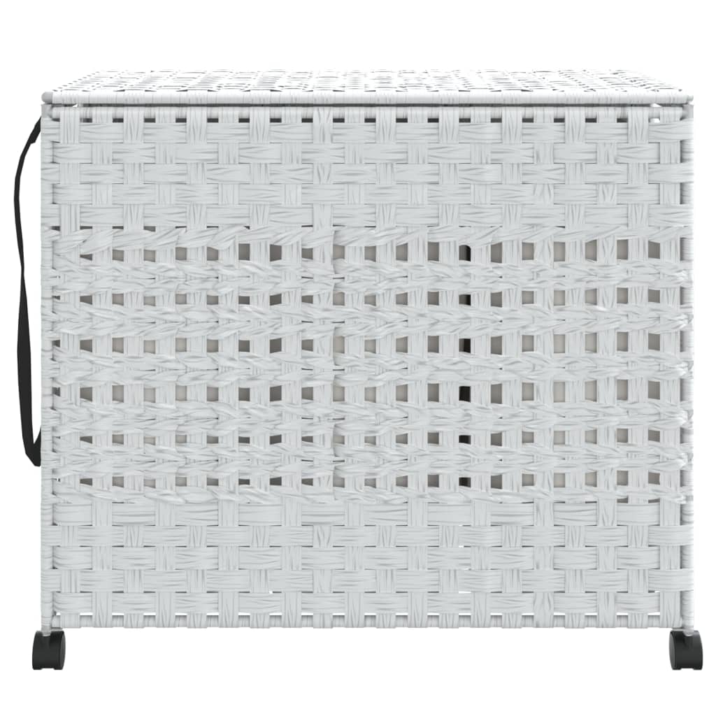 Wäschekorb mit Rollen 66x35x60 cm Rattan