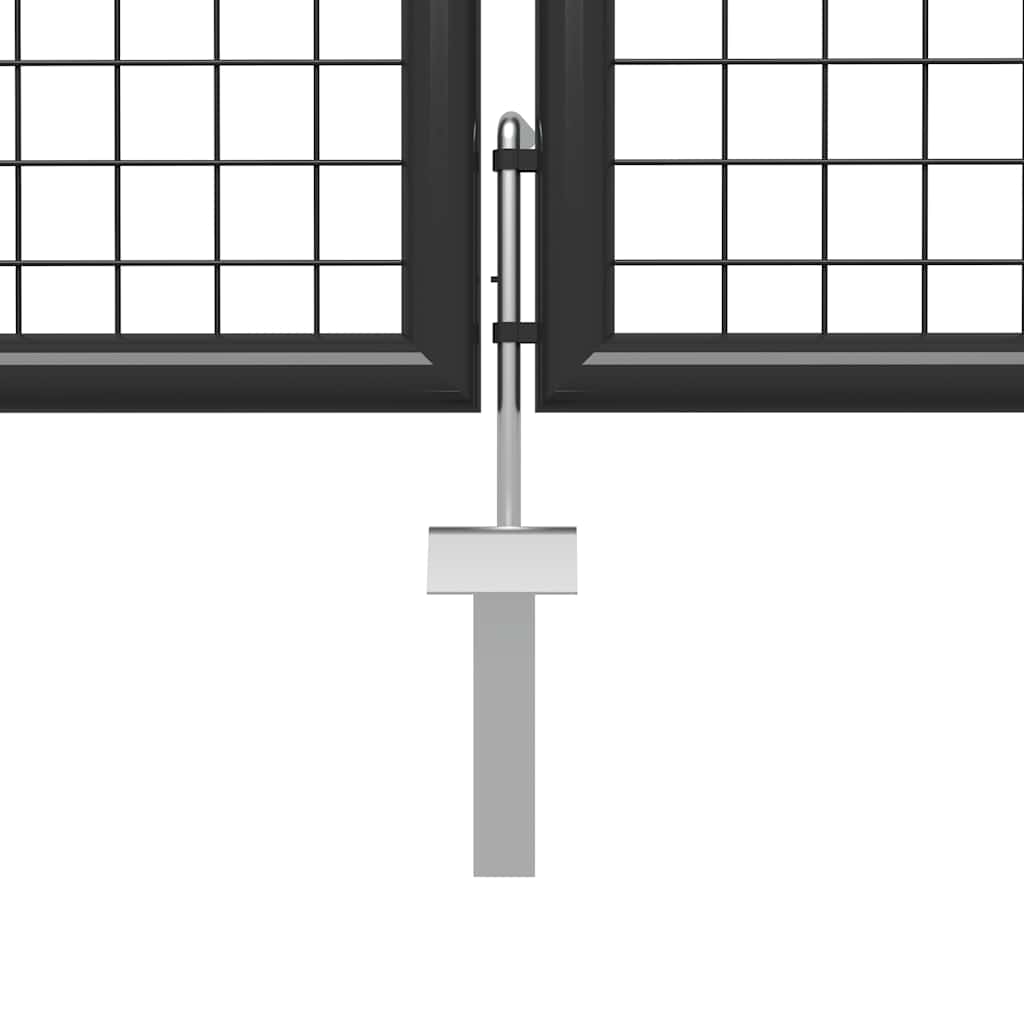 Gartentor aus Stahl 350 x 75 cm Grün