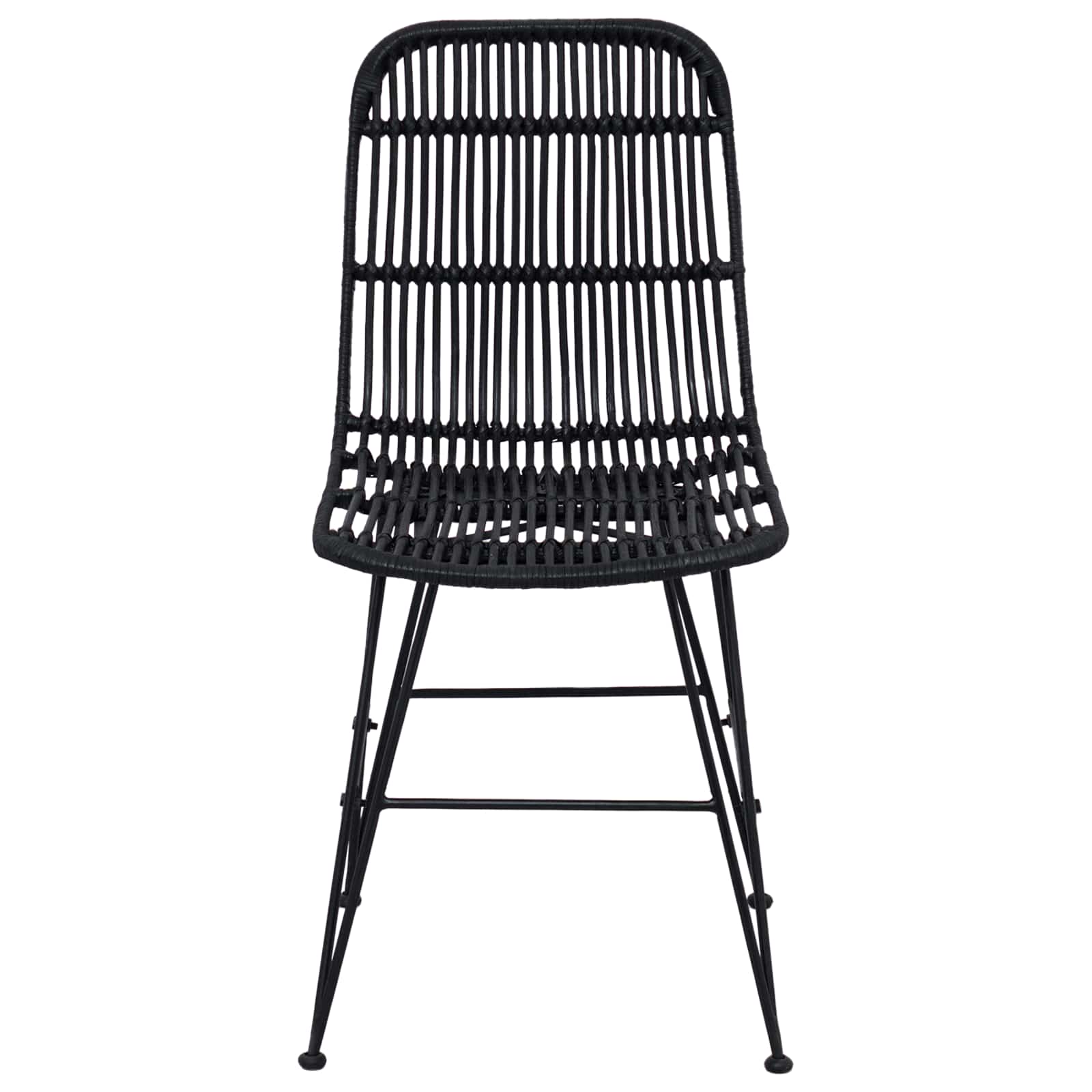 Esststuhl 2 pcs Natur 41 x 55 x 85 cm Rattan und Stahl