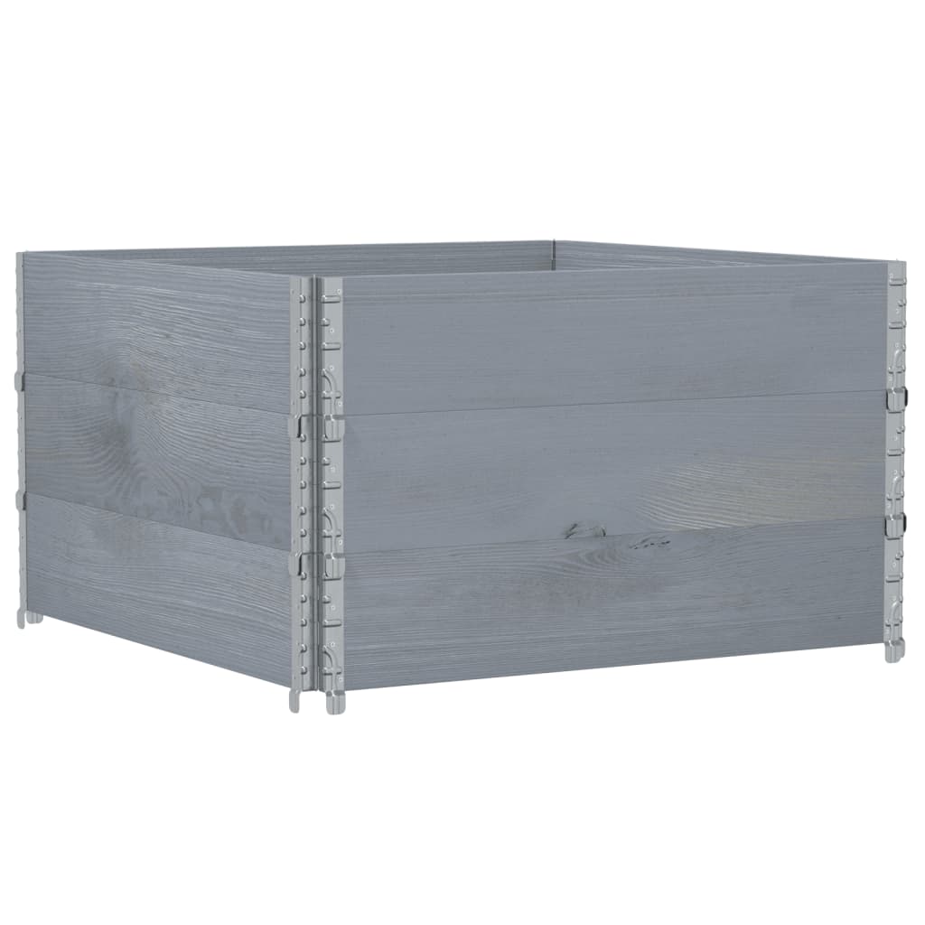 Pflanzkasten Grau 150x100 cm Massivholz Kiefer
