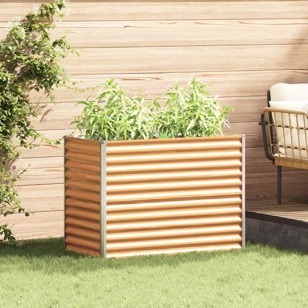 Garten-Hochbeet 100 x 50 x 36 cm Cortenstahl