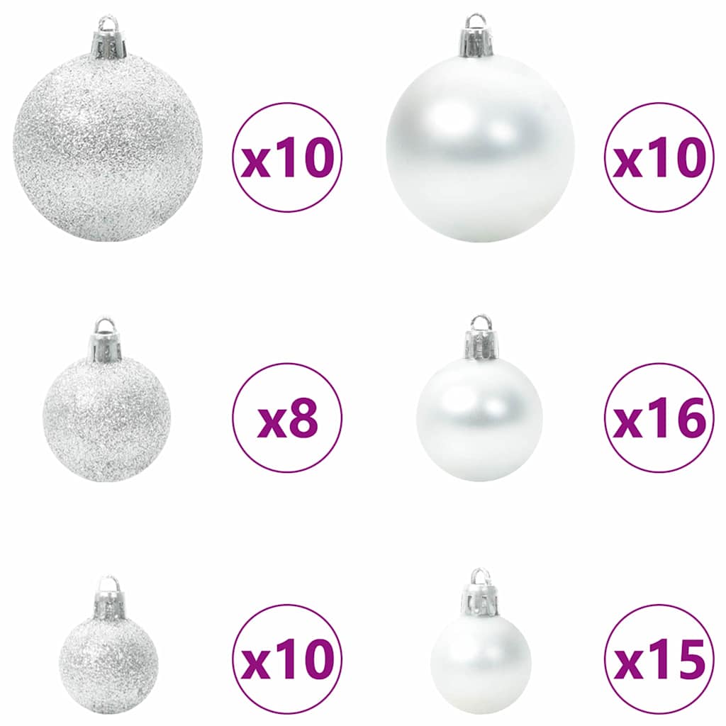 Künstlicher Weihnachtsbaum mit 150 LEDs mit Ständer Weiß 120 cm