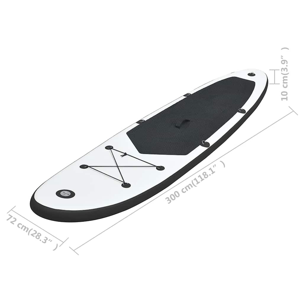 Stand Up Paddle Board SUP Aufblasbar Rot und Weiß