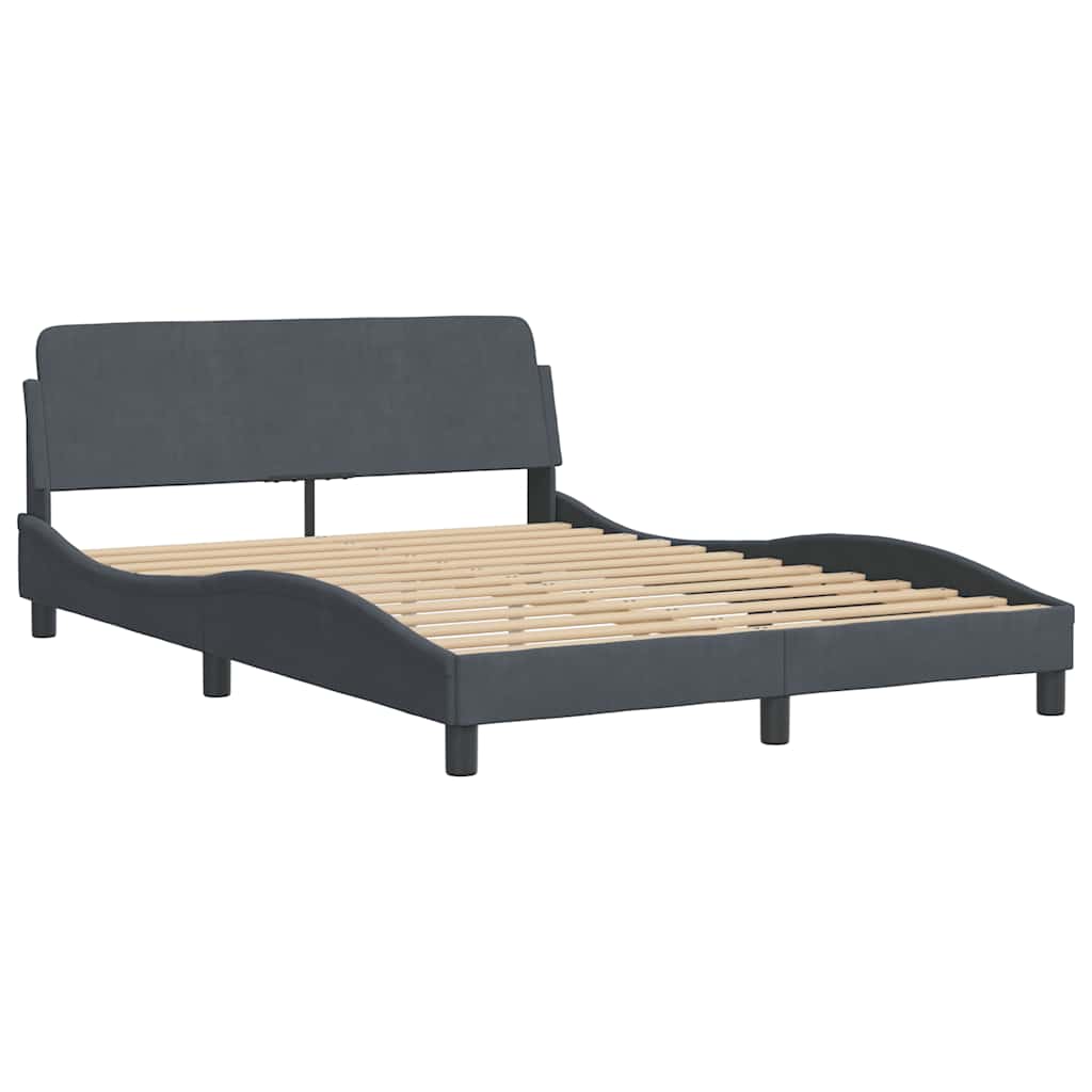Bettgestell "Dover" Hellgrau 80x200 cm Samt