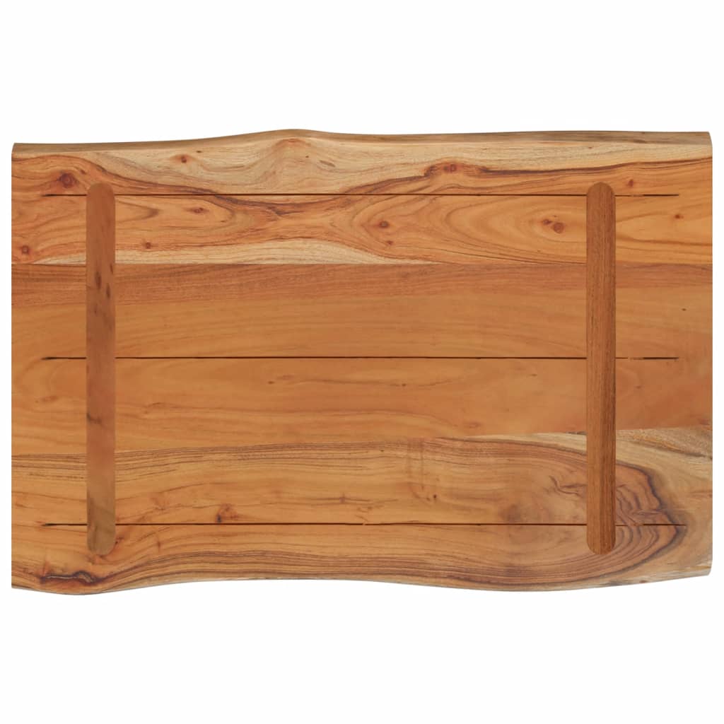 Tischplatte 40x40x2,5 cm Rechteckig Massivholz Akazie Baumkante