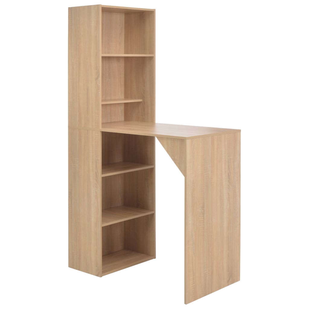 Bartisch mit Schrank Weiß 115x59x200 cm