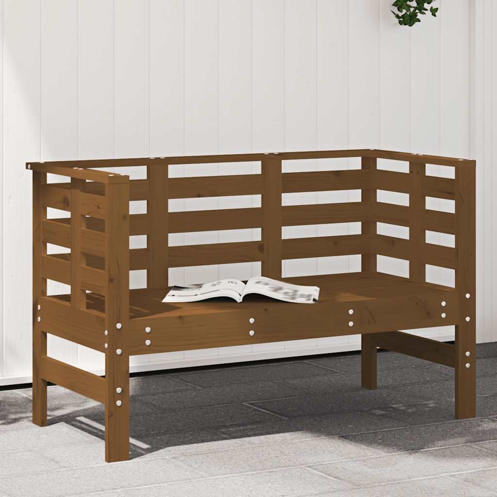 Gartenbank 111,5x53x71 cm Massivholz Kiefer