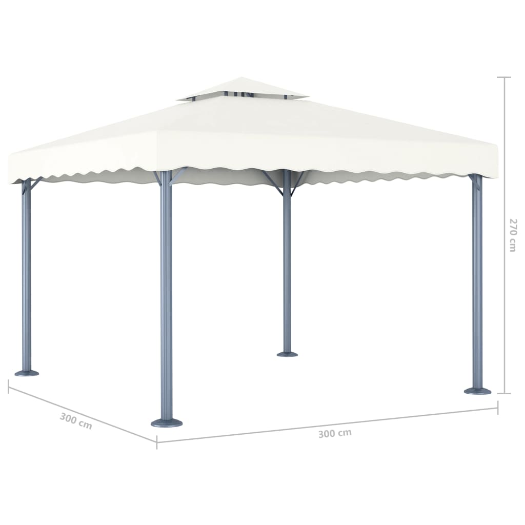 Pavillon Taupe 3x3 m Aluminium und Stahl