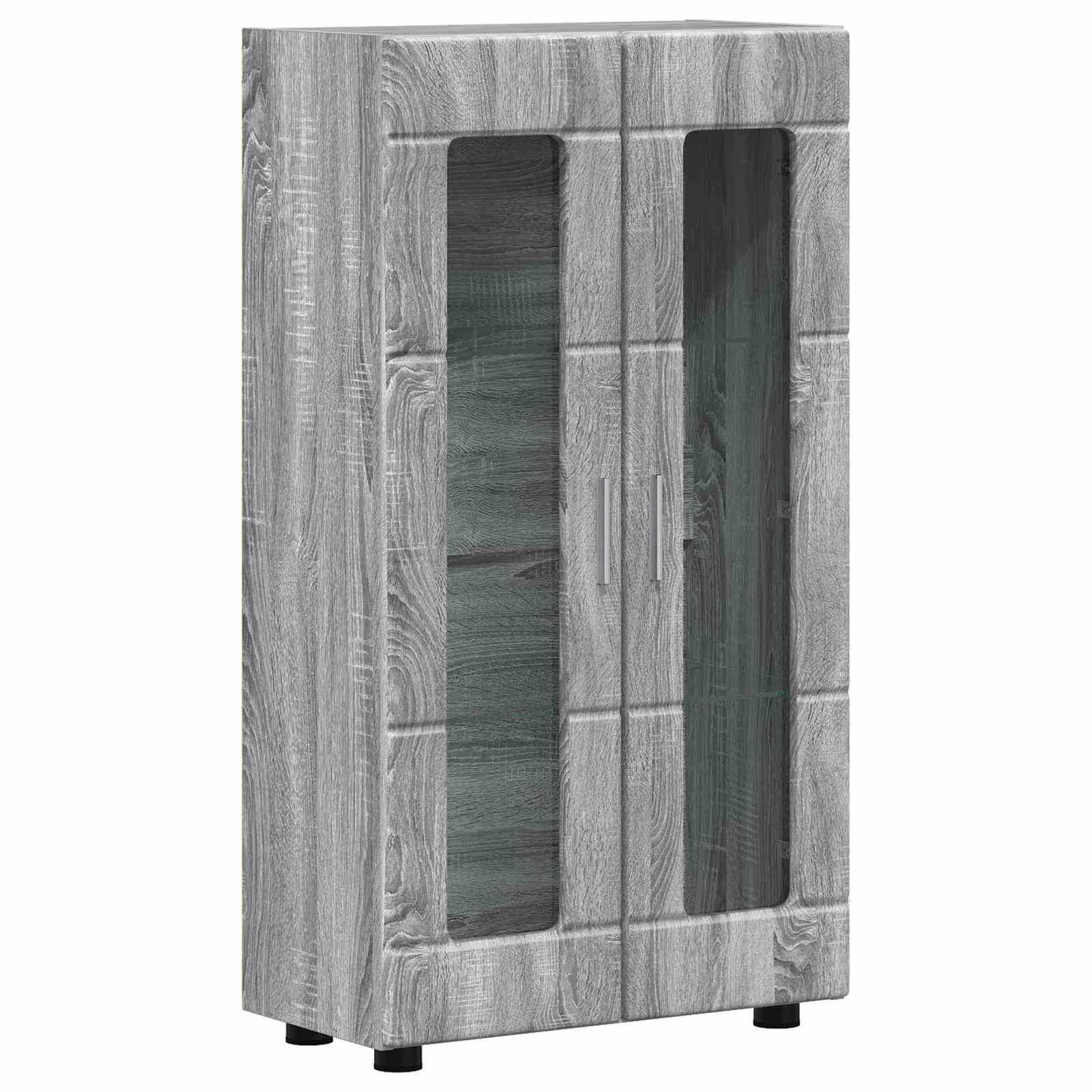 Highboard mit Regal FLORIN Weiß 60 x 35 x 182 cm Holzwerkstoff