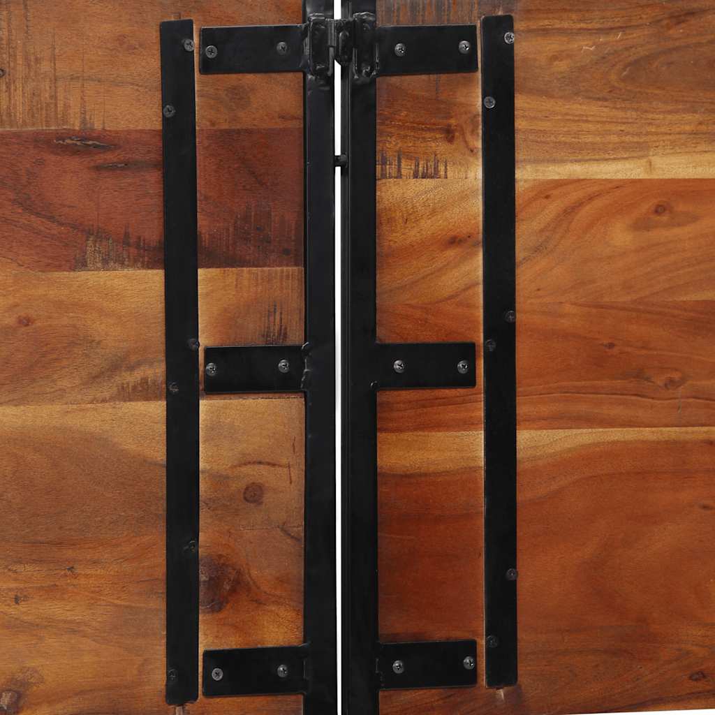Kopfteil 100 cm Massivholz Mango und Eisen
