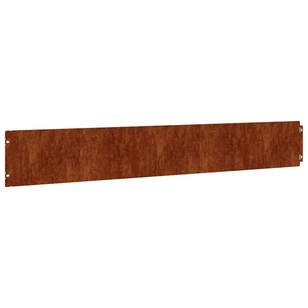 Raseneinfassung 10 pcs 10 x 103 cm Wetterfeststahl Rostig