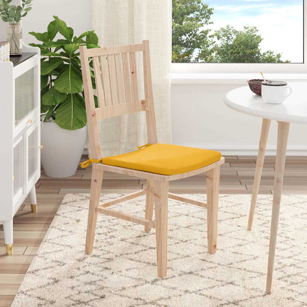 Sitzkissen 4 pcs Hellgrau 40 x 40 x 3 cm Cordstoff