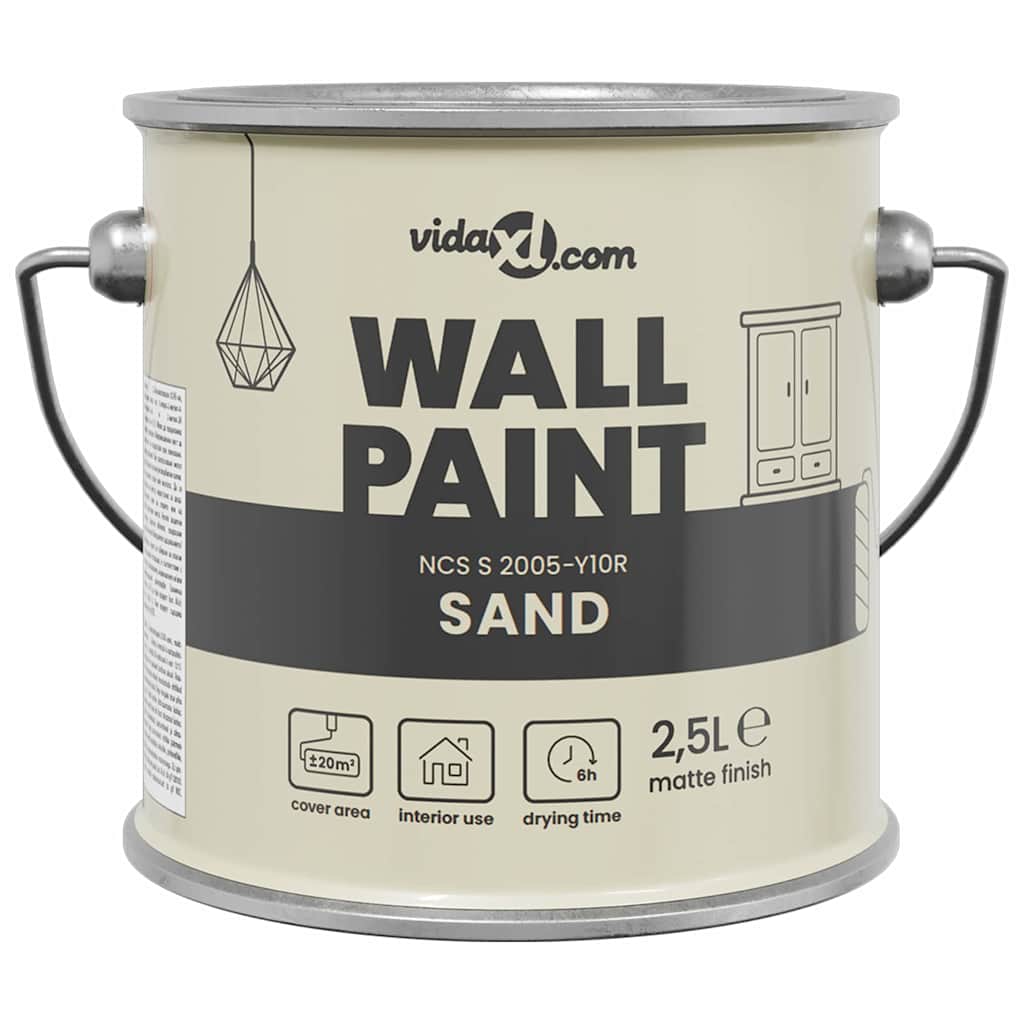 Wandfarbe Grau 2,5 L Wanddruck