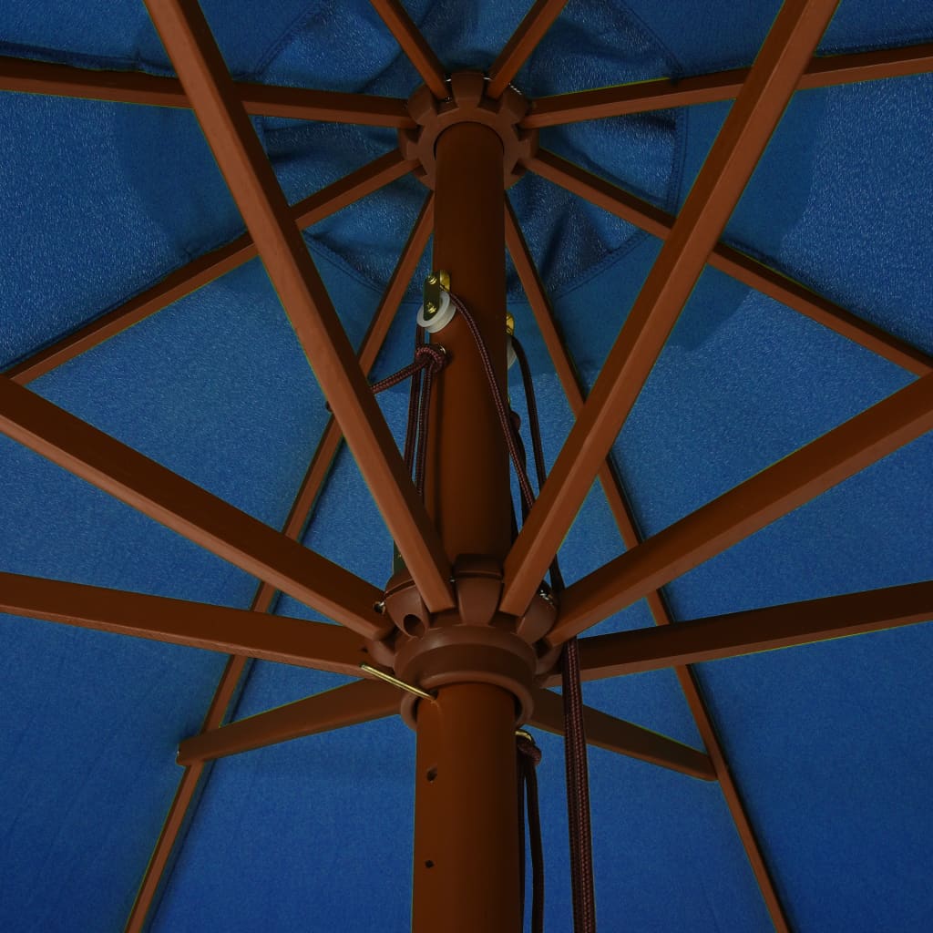 Sonnenschirm mit Holzmast 330 cm Sandweiß