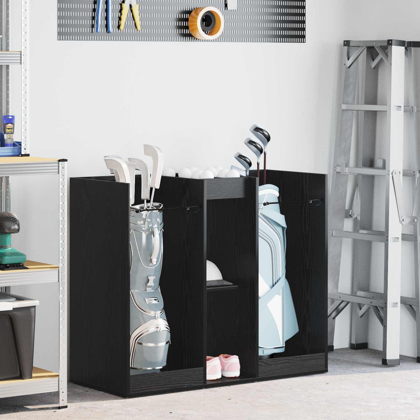 Golf Schrank Mit Rad Uni Weiß 65 x 45 x 98 cm
