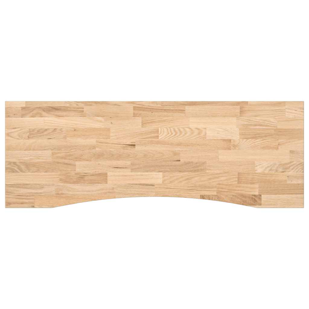 Schreibtischplatte Unbehandelt 80x50x2,5 cm Massivholz Eiche