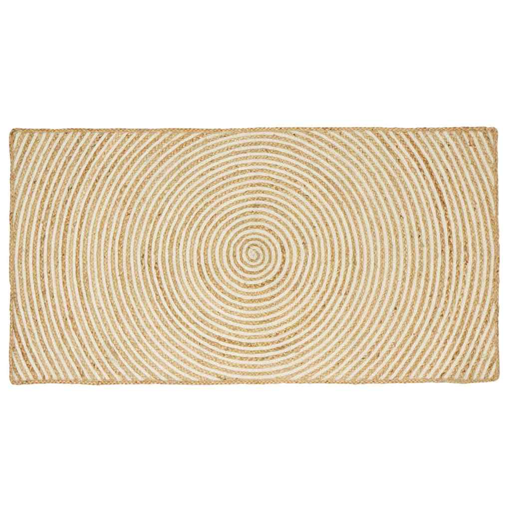 Bereichsteppiche Weiß 60 x 110 cm Jute