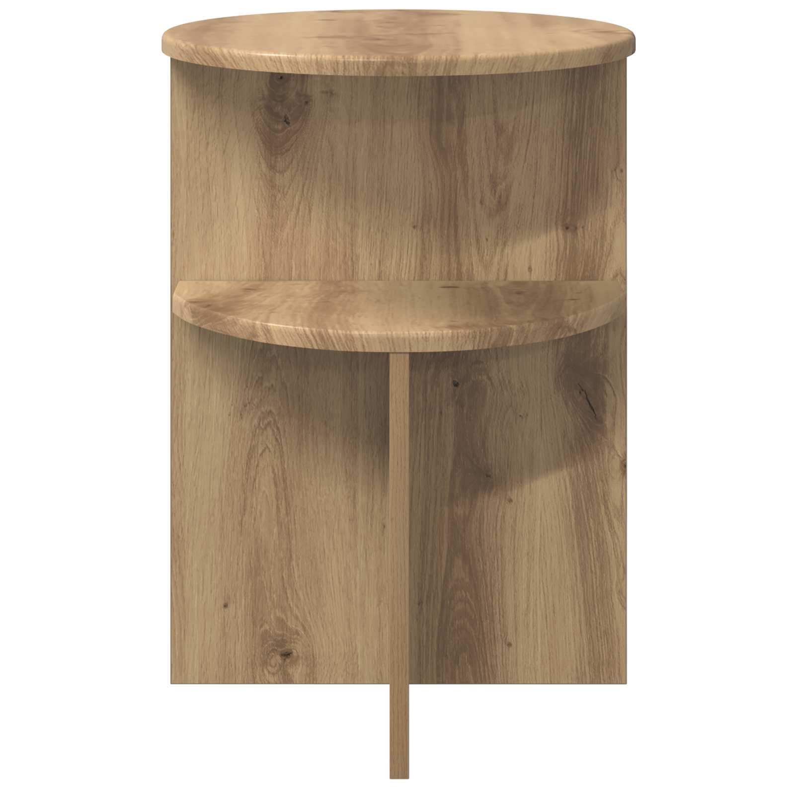 Beistelltisch mit Speicher Weiß Ø 39,5 x 55 cm Holzwerkstoff