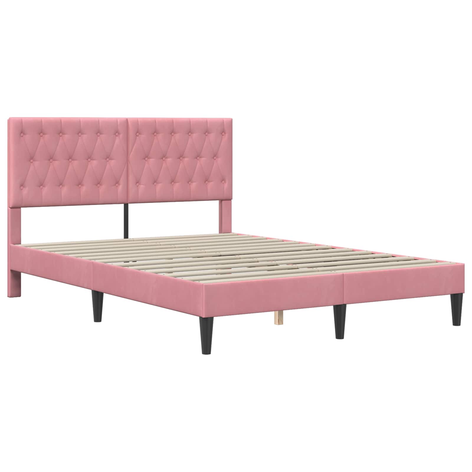 Bettgestell mit Matratze mit Kopfteil Hellgrau 80 x 200 cm Samt