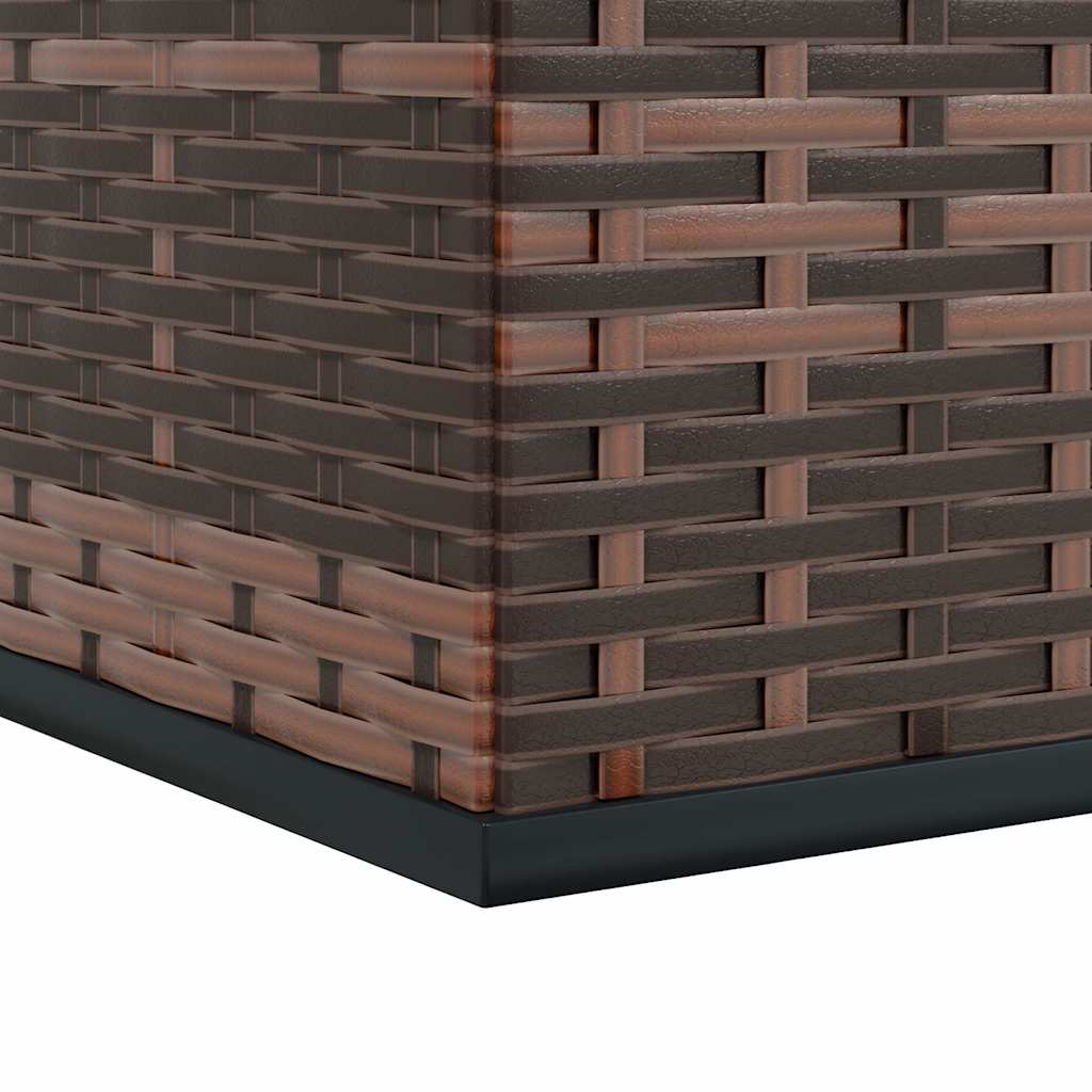 Garten-Kissenbox PE Rattan 100x49x103,5 cm Schwarz