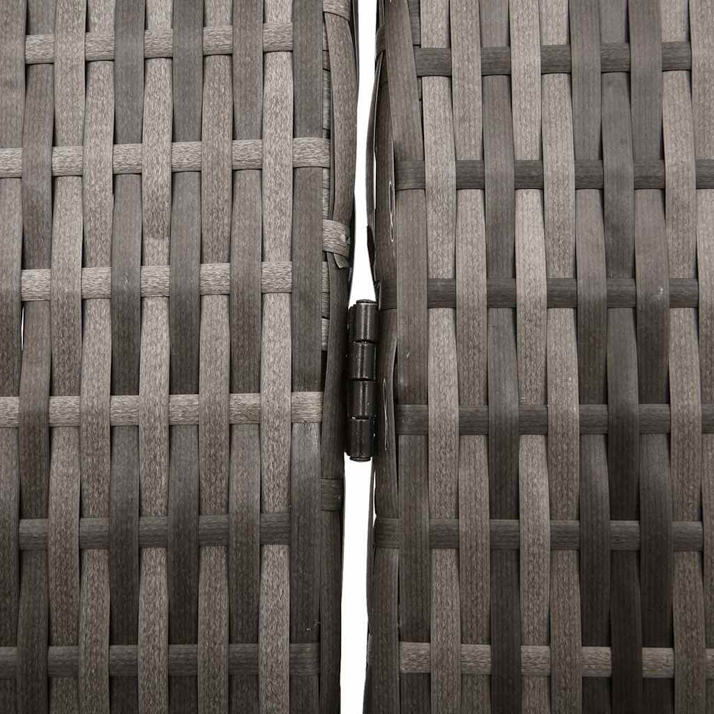 Raumteiler Schwarz 146 x 180 cm Poly-Rattan