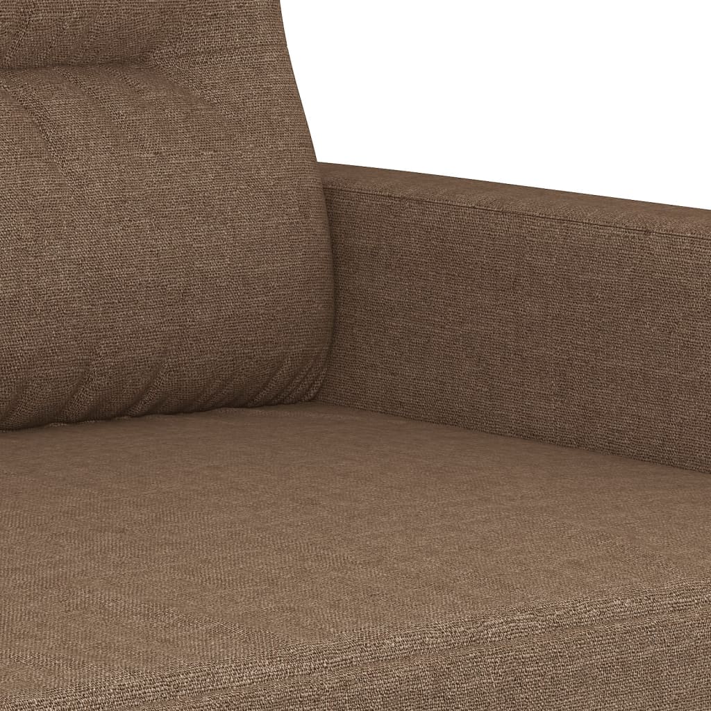 3-tlg. Sofagarnitur mit Kissen Creme Stoff