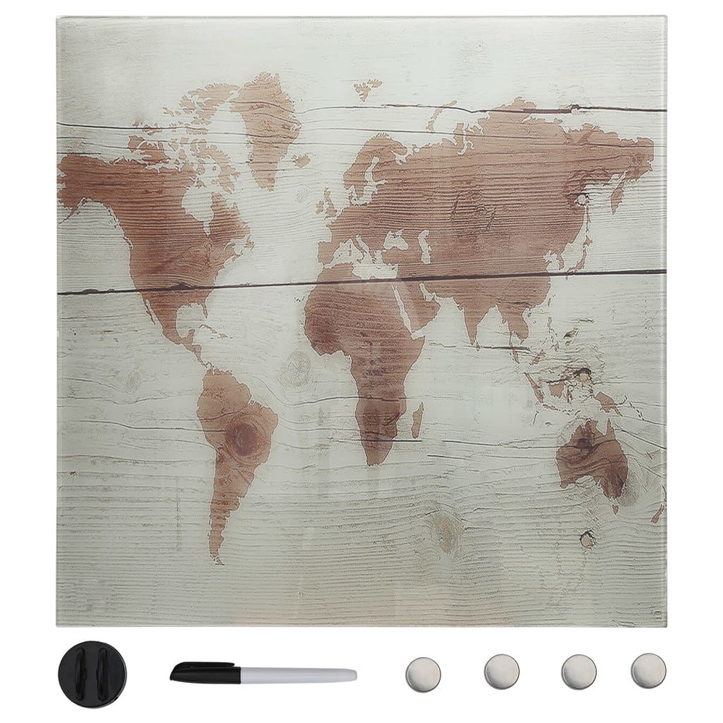 Magnettafel Wandmontage Glas 50x50 cm