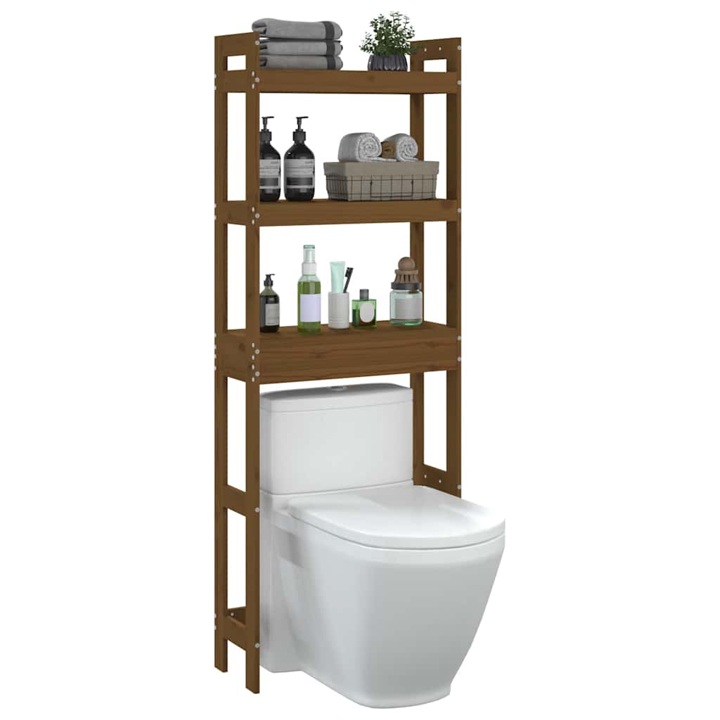 Toilettenregal 63x26x171 cm Massivholz Kiefer